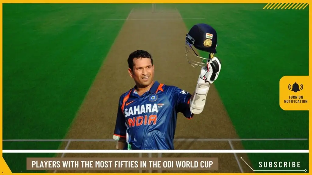 Players With the Most Fifties in the ODI World Cup